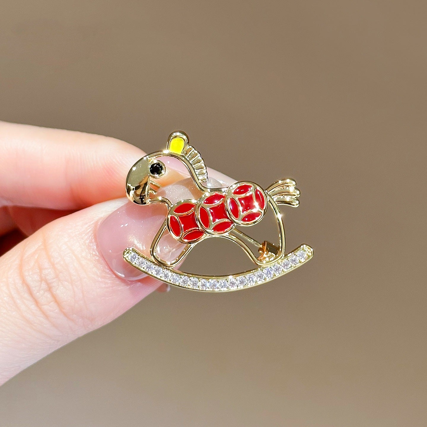 Red Pony Brooch Design Sense Niche Brooches
