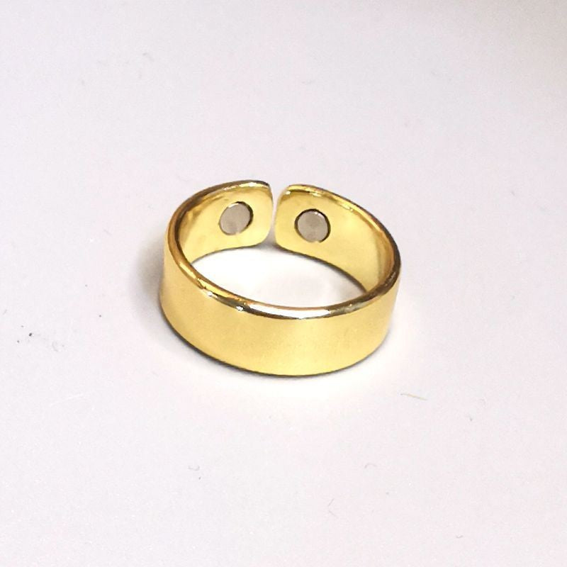 Men's Personalized Electroplated Rose Gold Magnetic Health Open Ring