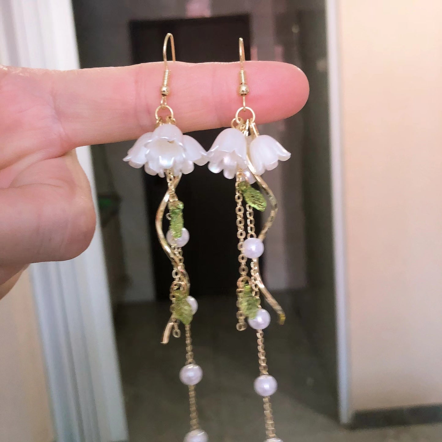 Women's Mori Style Fresh Tulip Long Tassel Flower Earrings