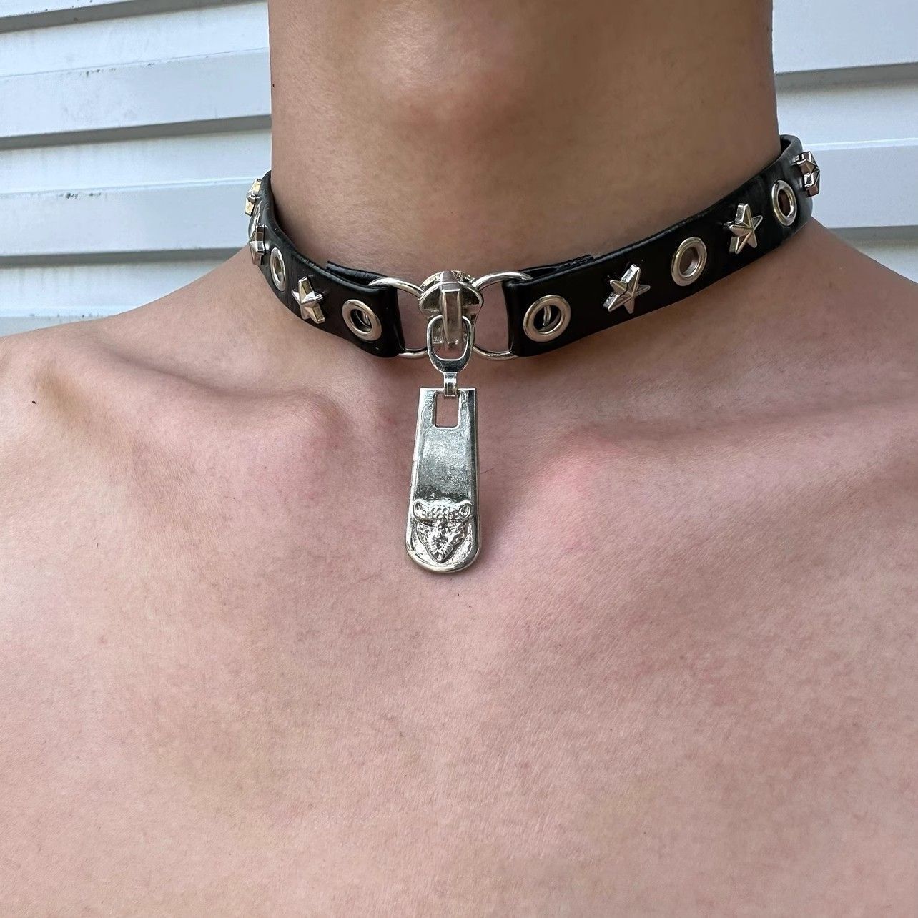 Size Leather Dark Punk Rock Niche Asian Culture Collar