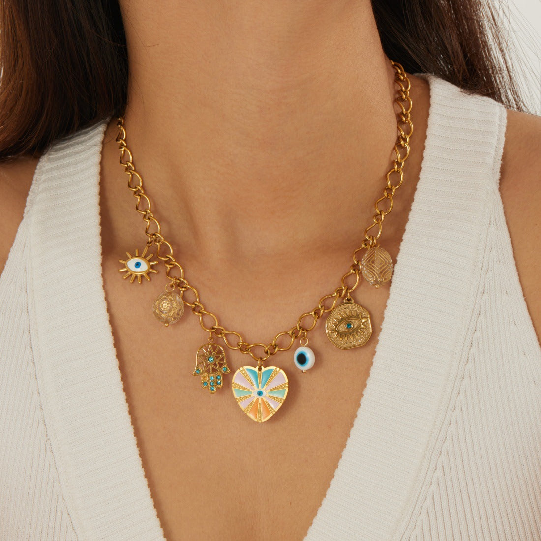 Women's Retro High-grade Personalized Dripping Gold-plated Necklace