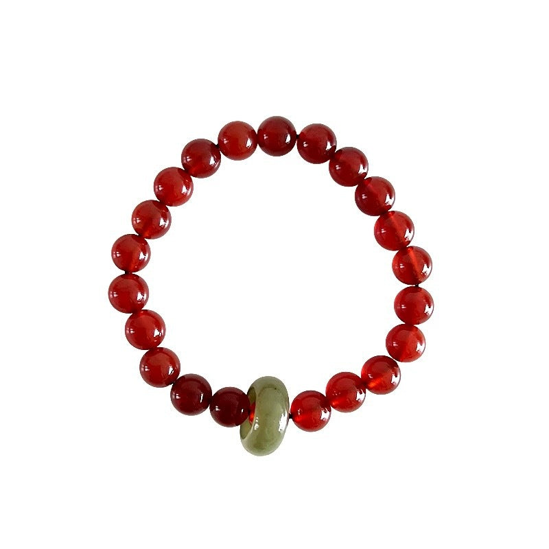 Chinese Imitation Natural Red Agate For Light Luxury Bracelets