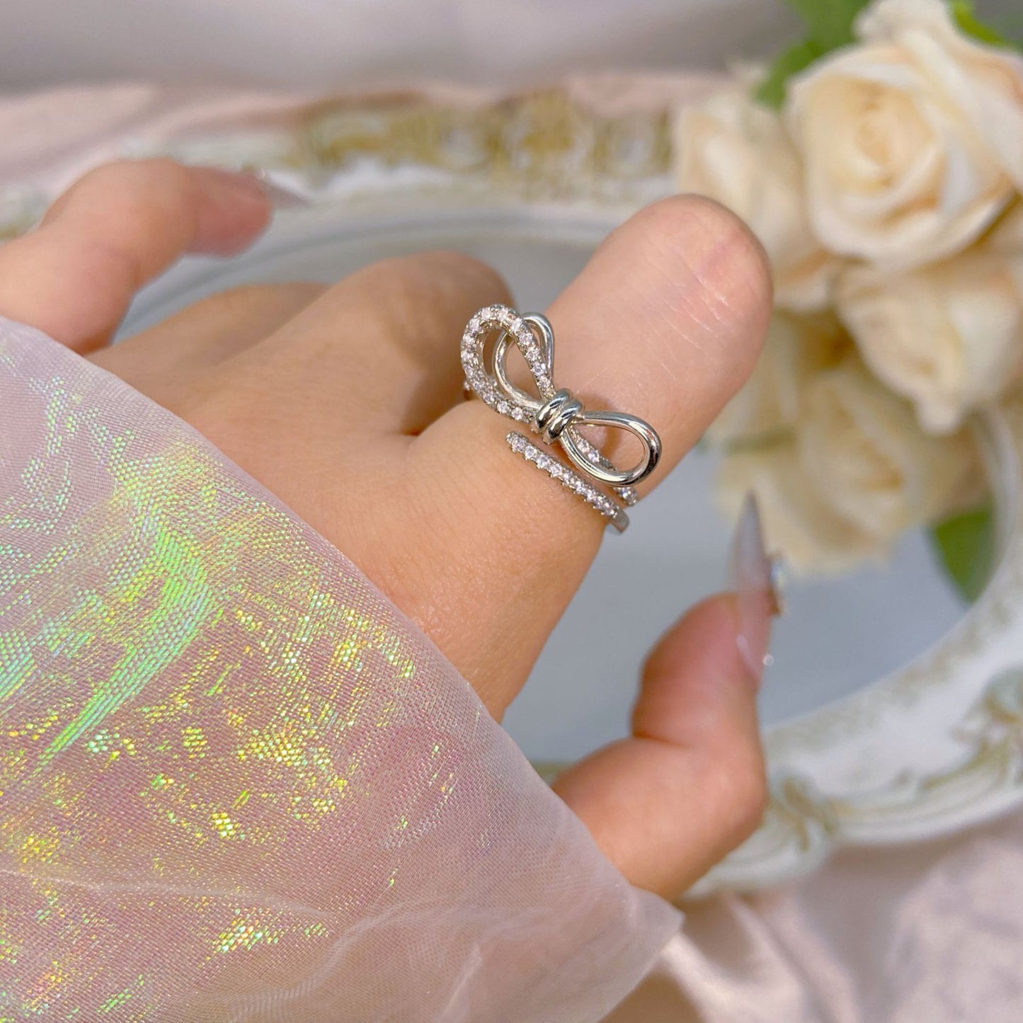 Yuan High-quality Zircon High-grade Color Retaining Open Rings