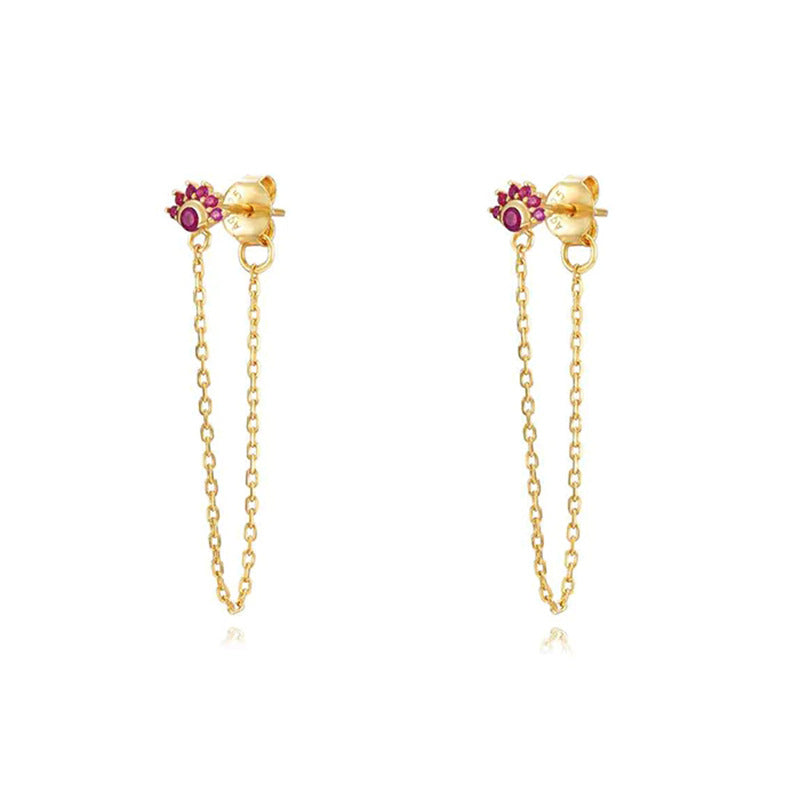 Women's Chain Double Hole Ear Fashion Trend Rings