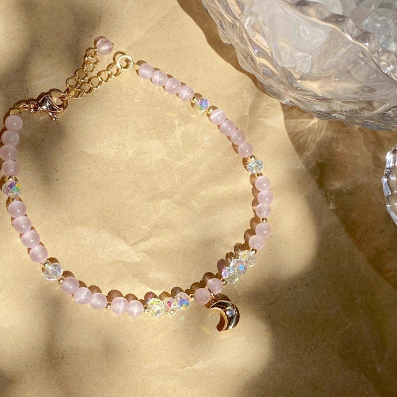 Blue White Five-pointed Star Shell Beaded Bracelet