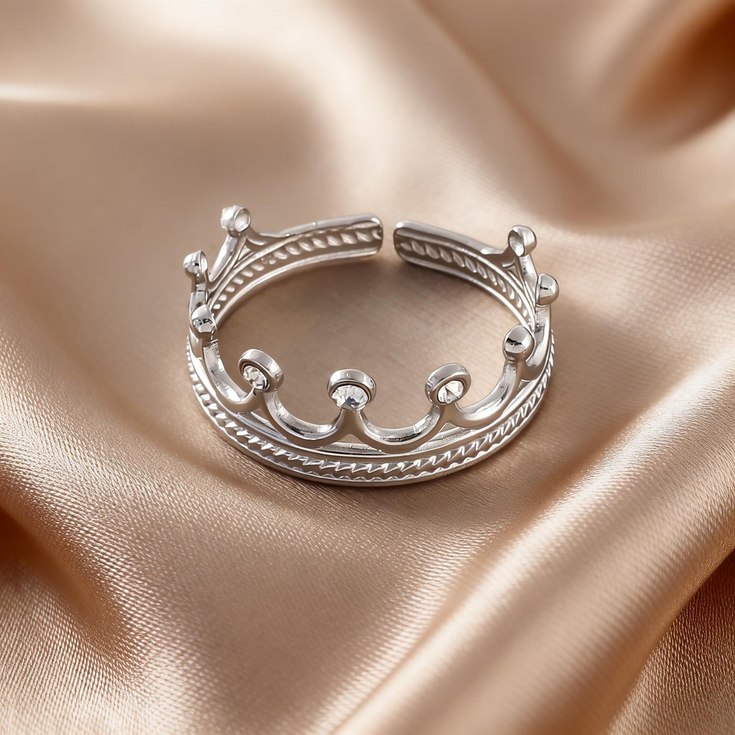 Steel Open-end Niche High-grade Fashion Trend Affordable Luxury Style Ring
