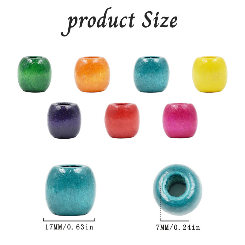 Beads Material Large Hole Color Wooden Jewelry Accessories