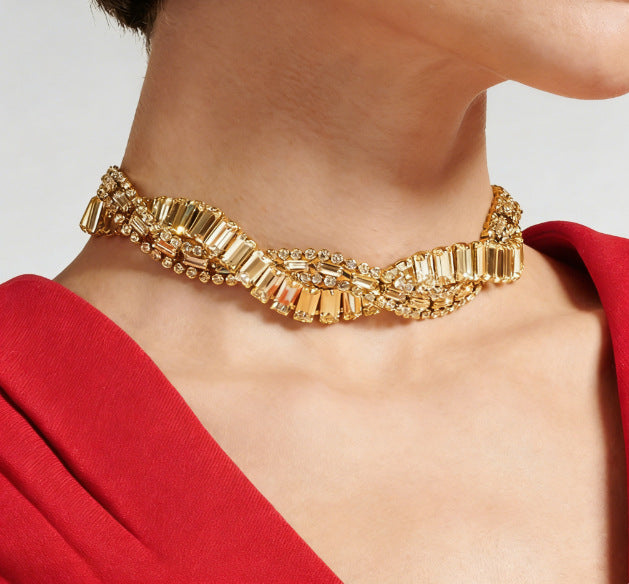 Women's Diamond Open High-grade Party Fashion Alloy Collar