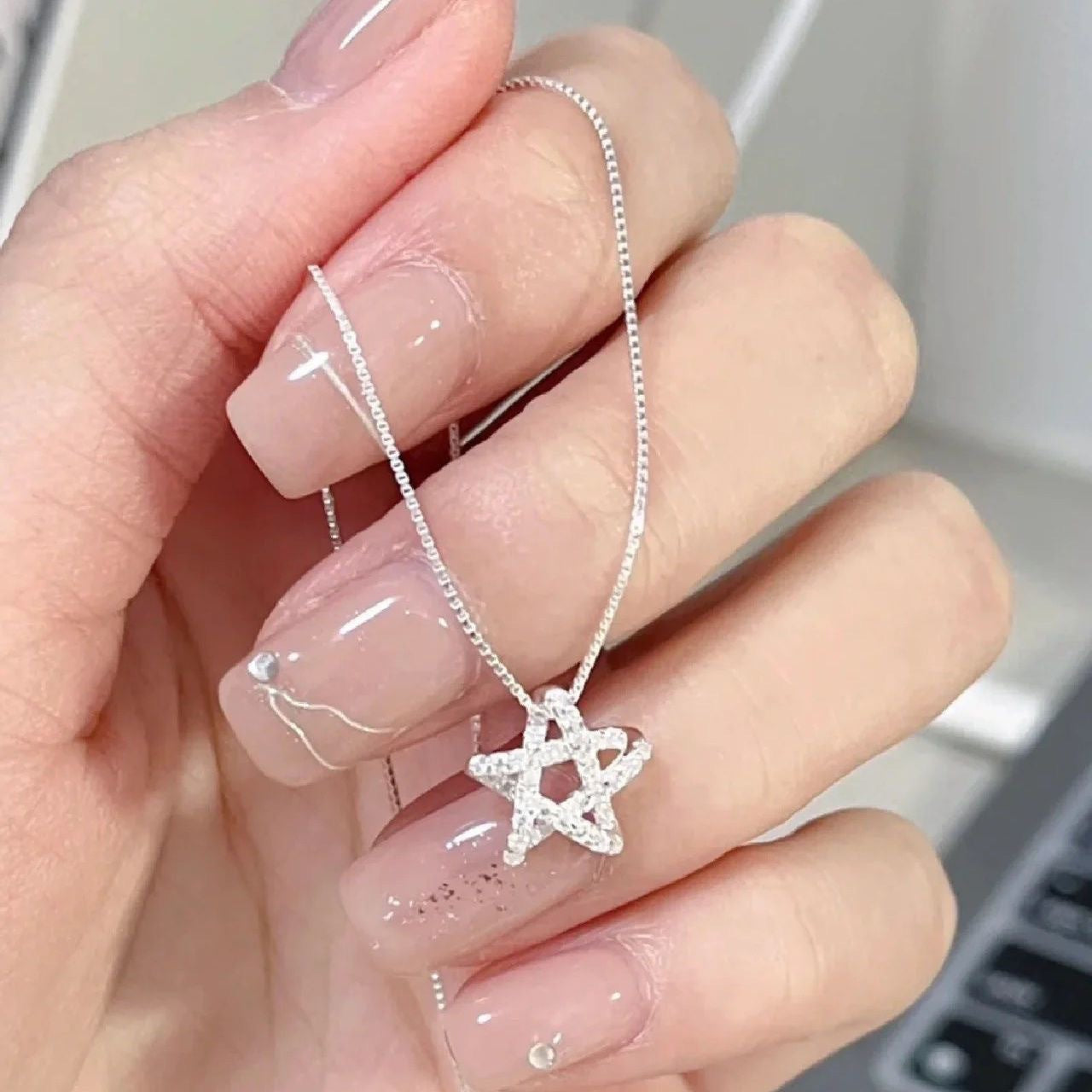 Star Zircon Minority Simple Temperament Clavicle Chain Necklace