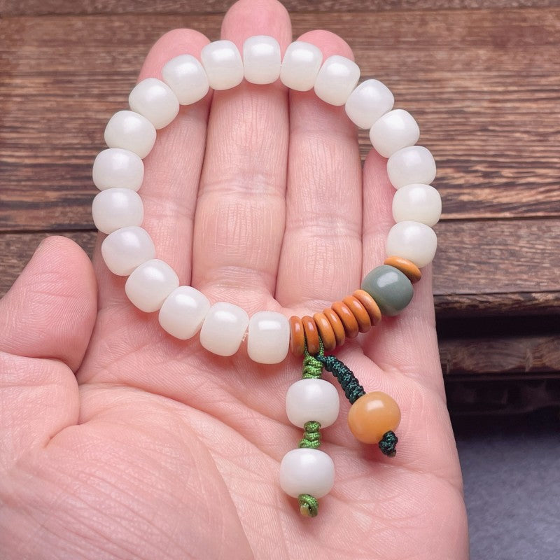 Women's & Men's Bodhi Root Seed Prayer Beads Single Circle Bracelet