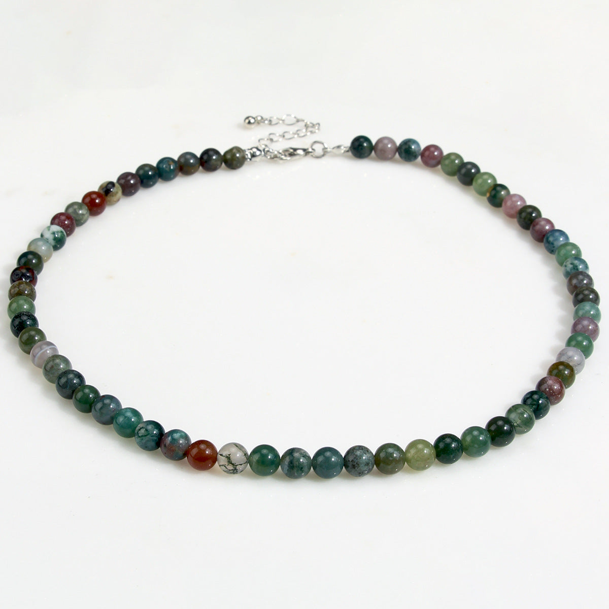 Women's Bohemian Colorful Natural Stone Beaded Twin Necklace