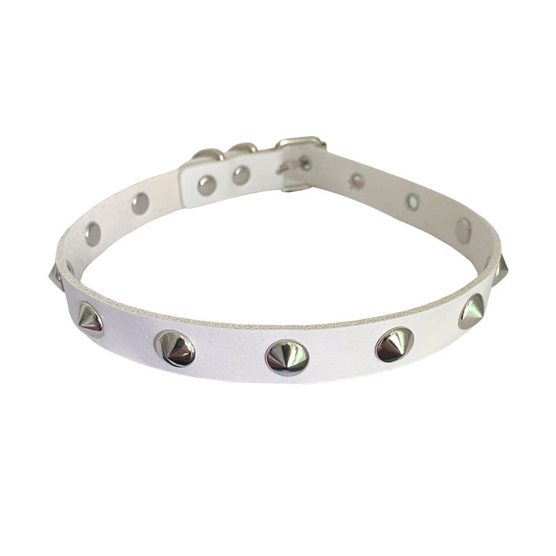 Women's Drum Spike Gothic Personality Dark Style Leather Collar