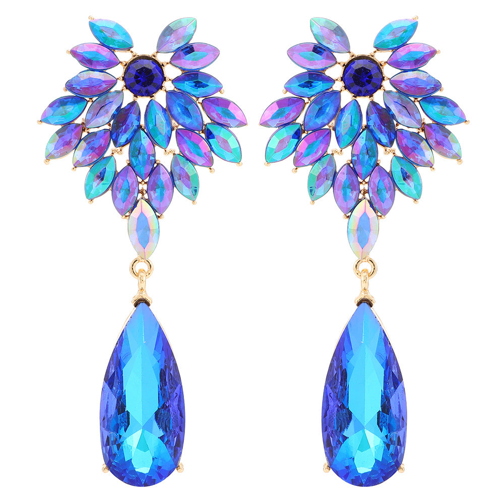 Fashion Shining Rhinestone Water Drop Large Pendants