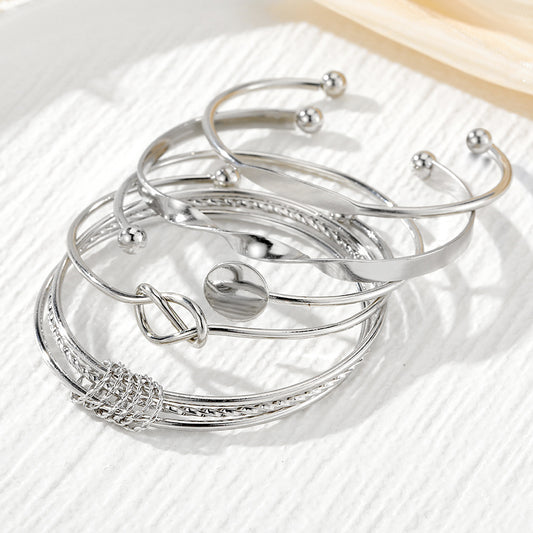 Spiral Plain Knotted Iii Open-ended Pieces Rings