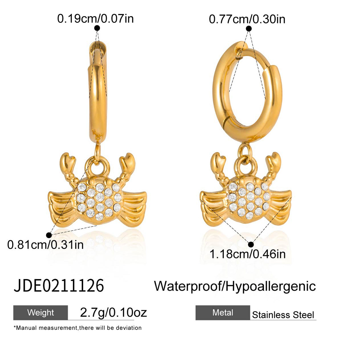 Style Gold Stainless Steel Zircon Marine Light Luxury High Necklace
