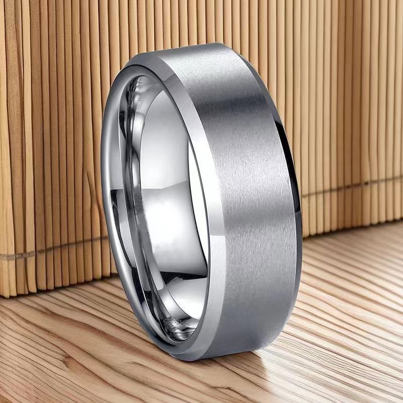 Men's Boys Niche Hip Hop Titanium Matte Rings