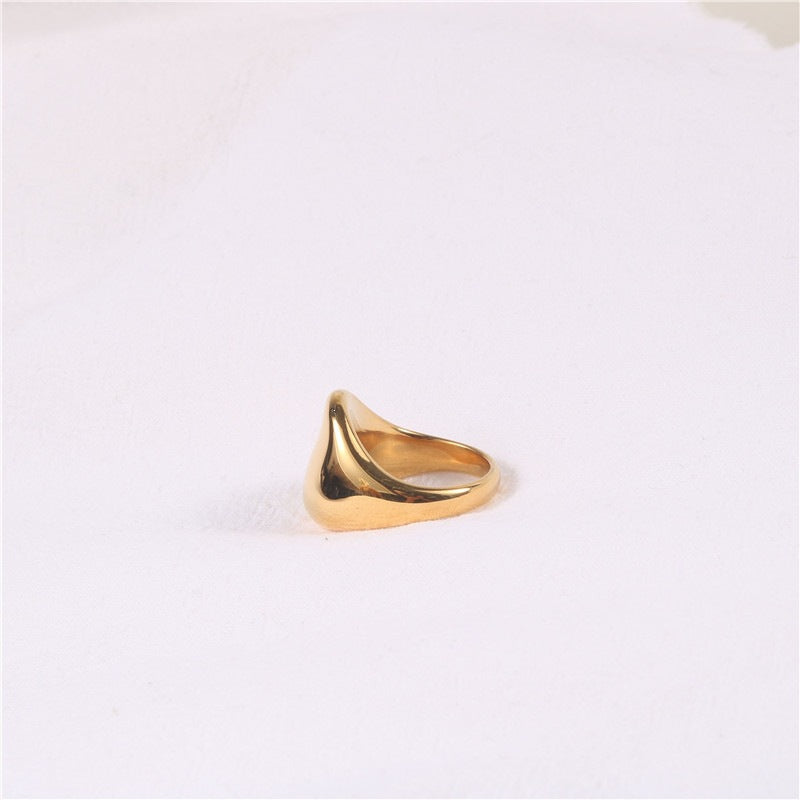 Hammer Pattern Personality Concave Titanium Steel Gold Bracelet