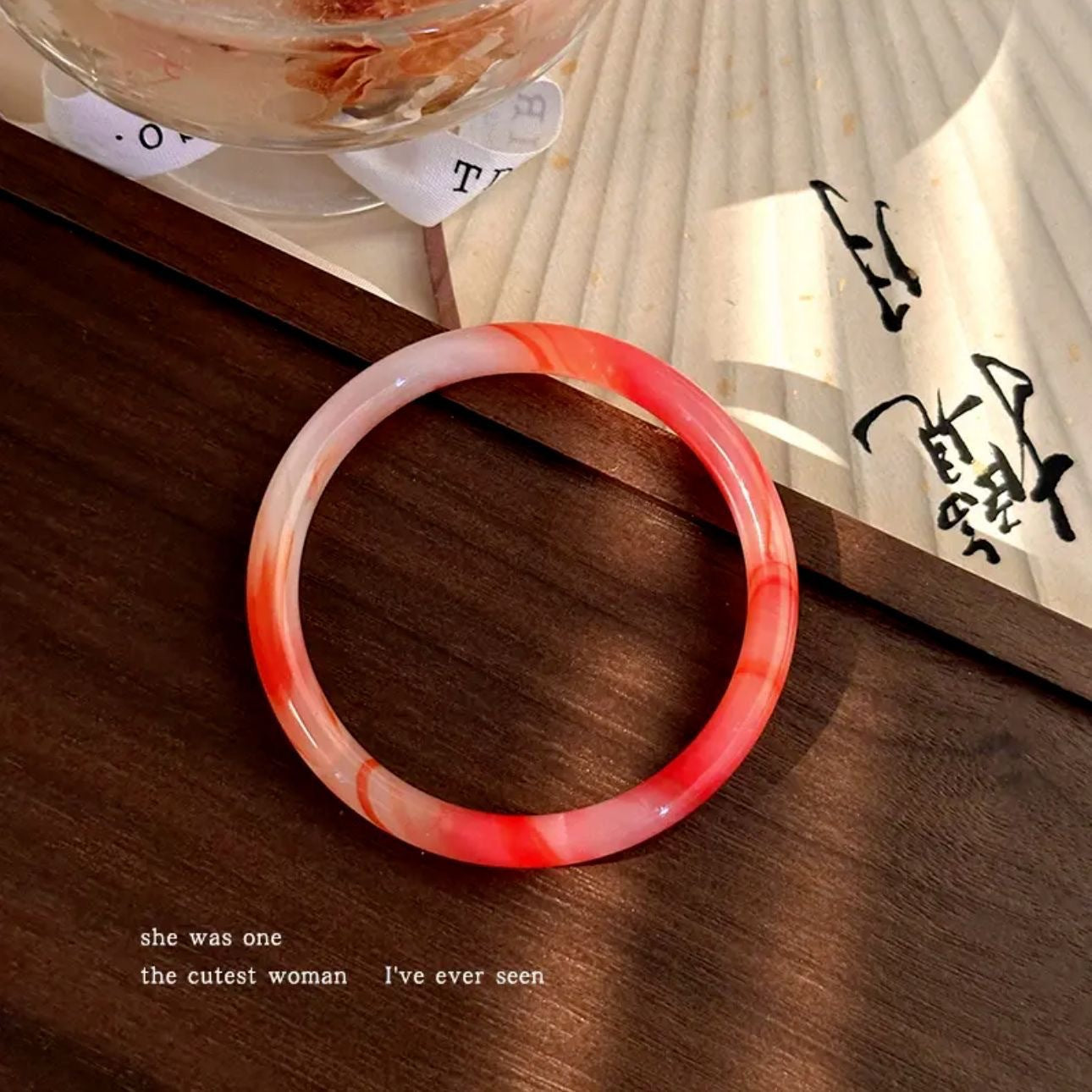 Thin Round Beauty Don't Know Spring Green Natural Bracelets