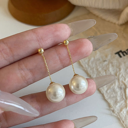 Light Luxury Long Fringed Pearl High-grade Graceful Earrings