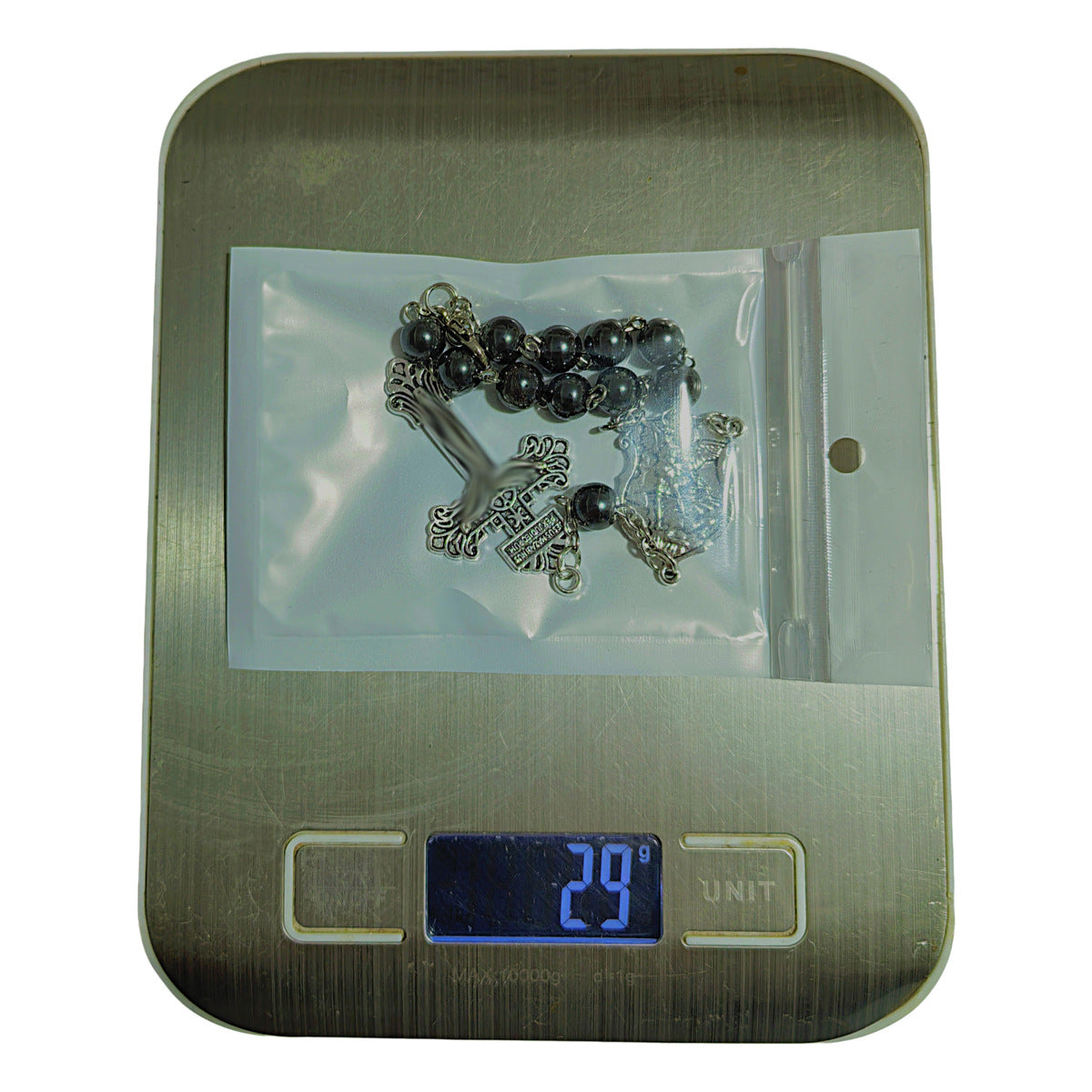 Haematite Cross Rosary Can Be Used Pendants