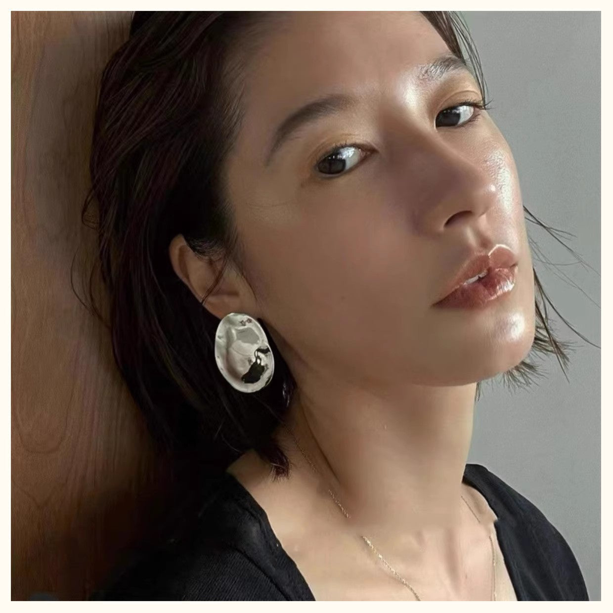 Fashionable Irregular Exaggerated Trendy Cool Gold Earrings