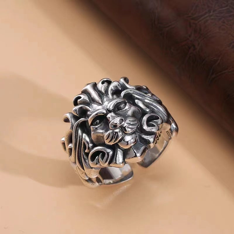 Domineering Lion Open Male Index Finger Rings