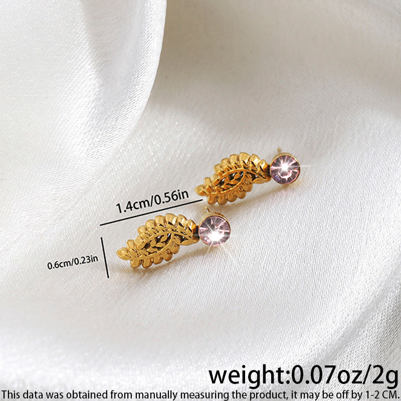 High-grade Fashionable Versatile Micro Diamond Butterfly Earrings