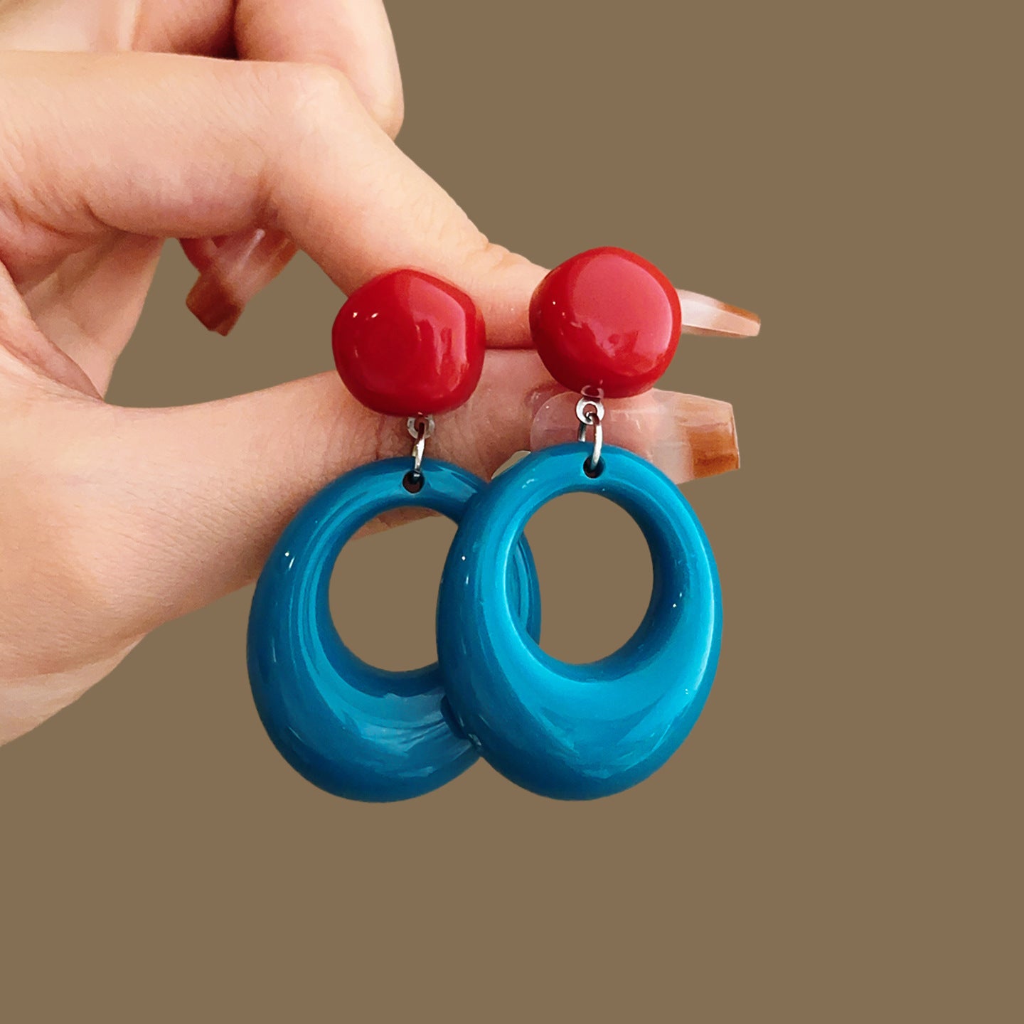 Charming Colored Series Sports Style Female Earrings