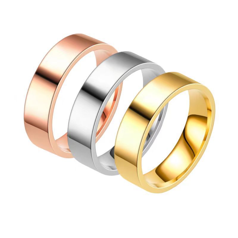 Titanium Steel Personality Stainless Simple Style Niche Ring