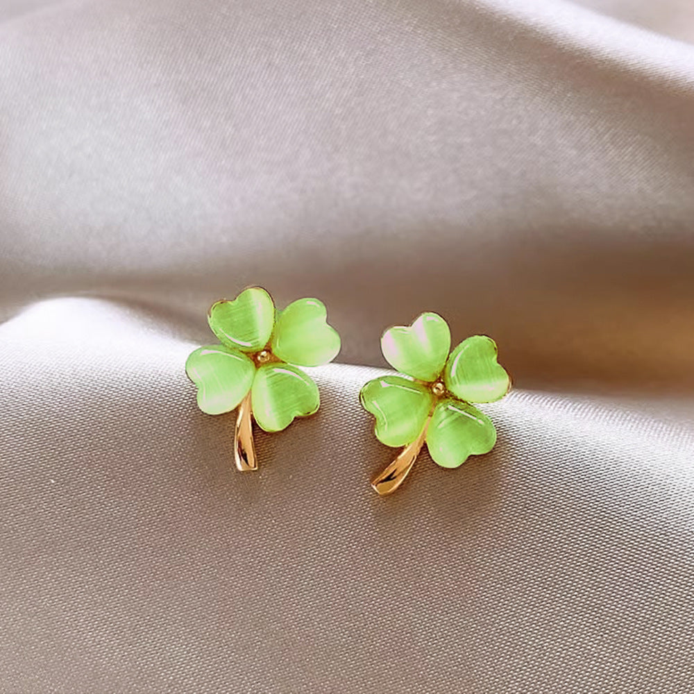 Inlaid Zircon Flower Elegant High-grade Pearl Earrings