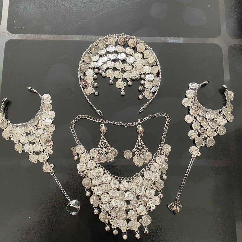 Indian Dance Stage Performance Belly Hair Clip Earrings