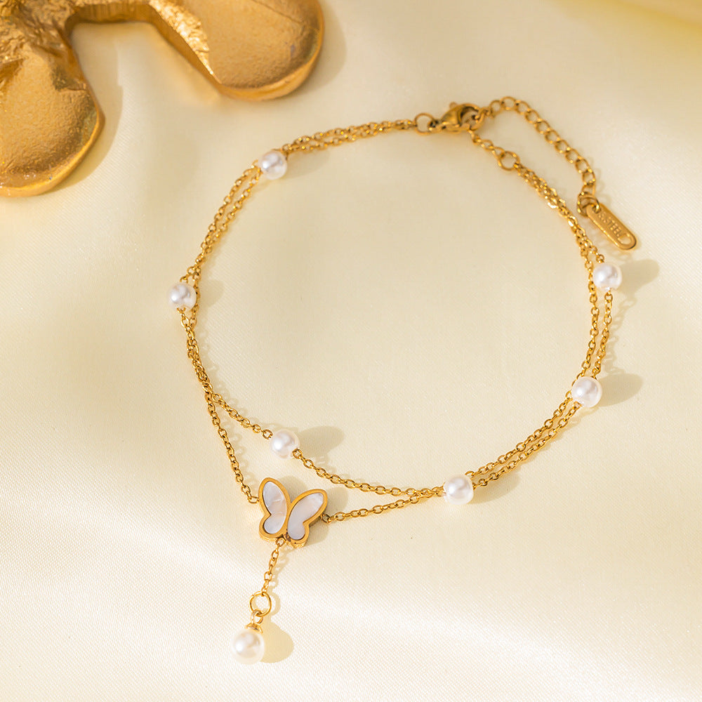 Women's Steel High-grade Gold Does Not Fade Anklets