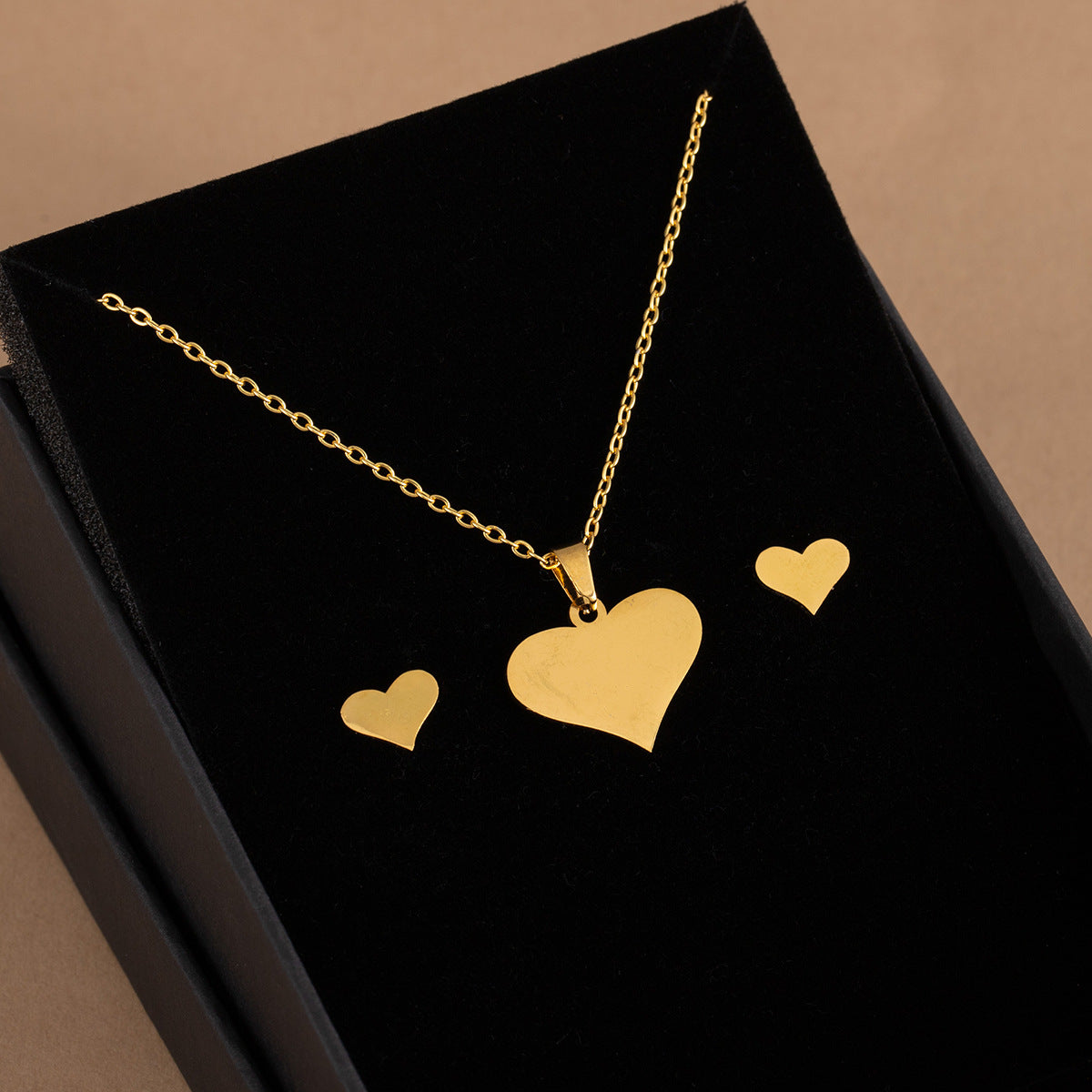 Stainless Steel Design Fashion Suit Metal Style Geometric Heart Necklaces