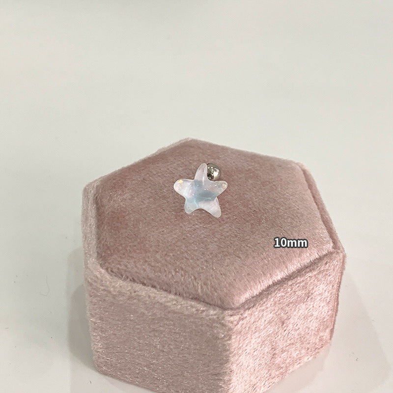 Cute Teddy Bear Extremely Light Star Ear Bone Starfish Love Stud Earrings