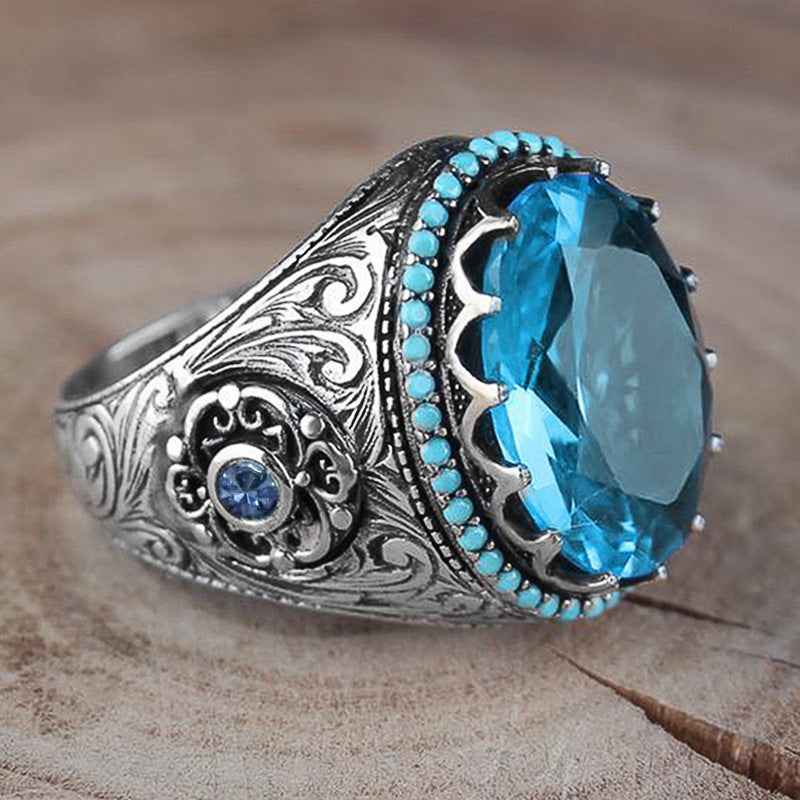 Classic Embossed Female Baroque High Sense Rings