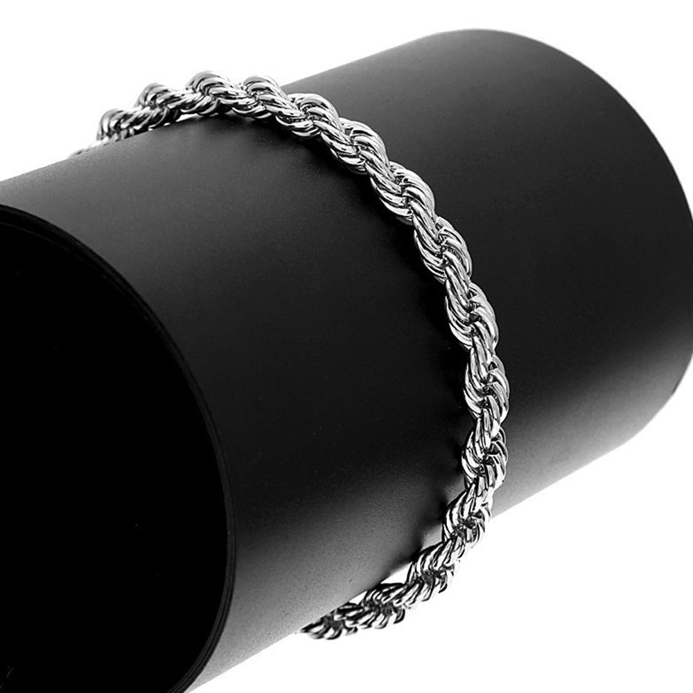 Women's & Men's Sier Chain Twisted String Fashion Twist Necklaces