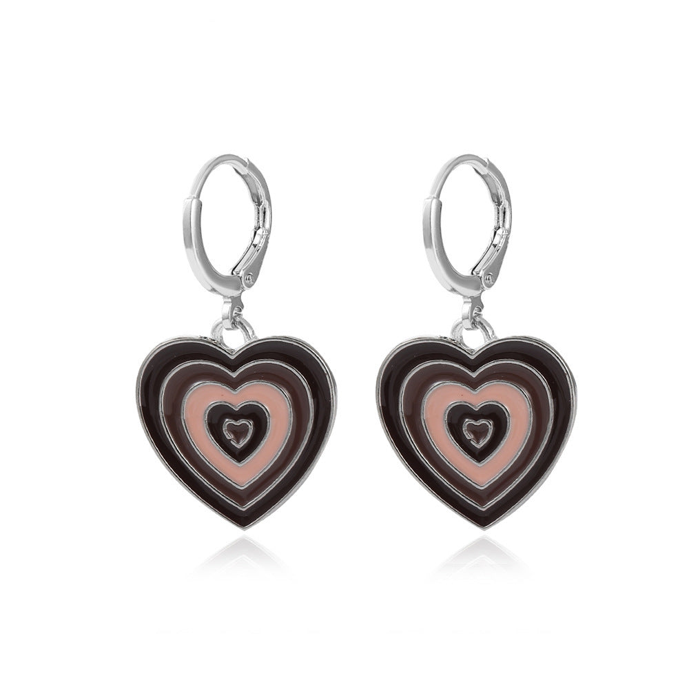 Women's Colorful Oil Shaped Fashion Temperamental Minority Design Geometric Earrings