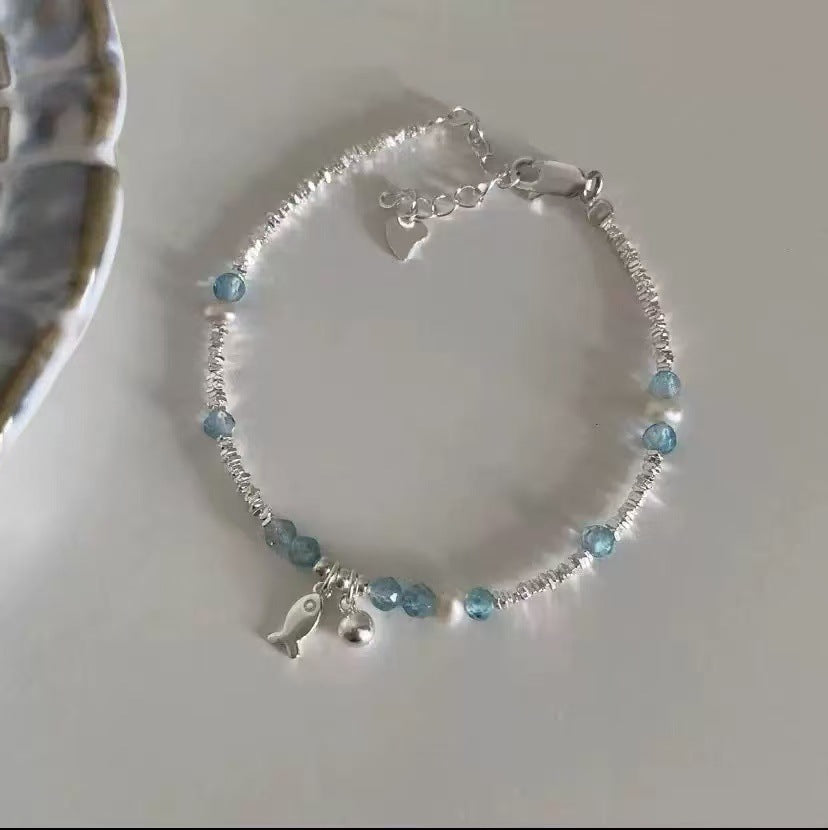Pieces Of Sier Natural Pearl Fish Bracelet
