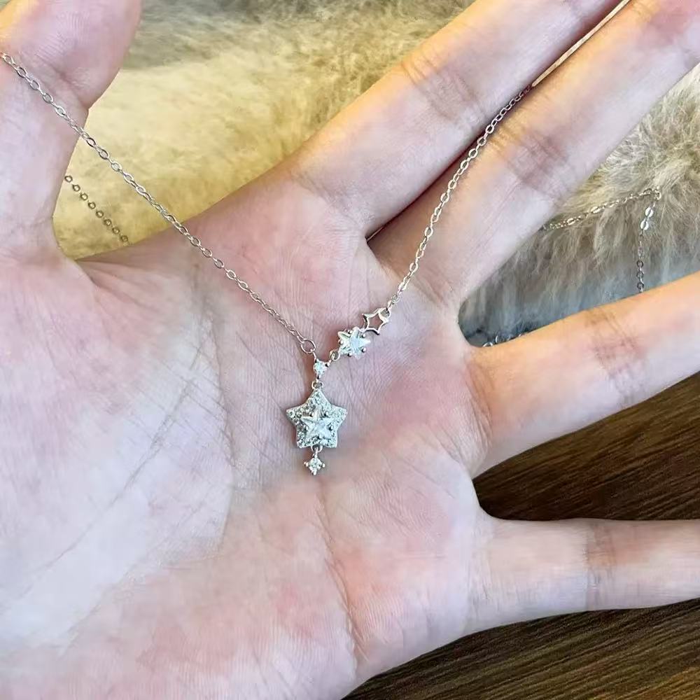 Rhinestone Female Niche Advanced Design Light Necklace