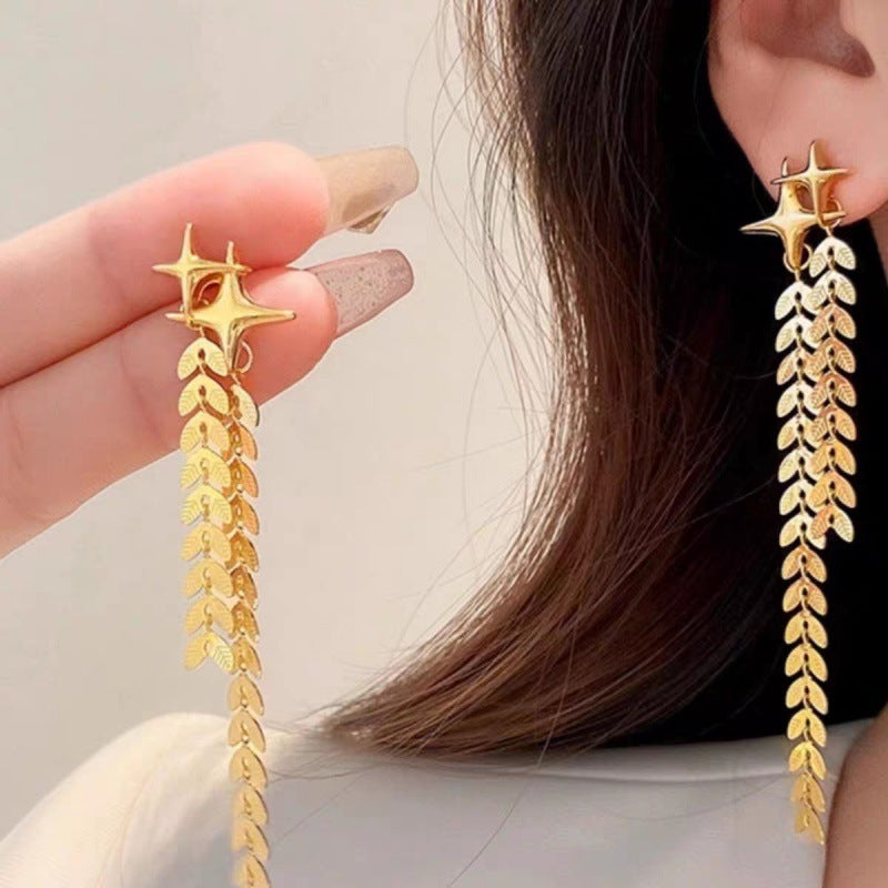 High-grade Temperament Wheat Tassel Fashionable Unique Rings