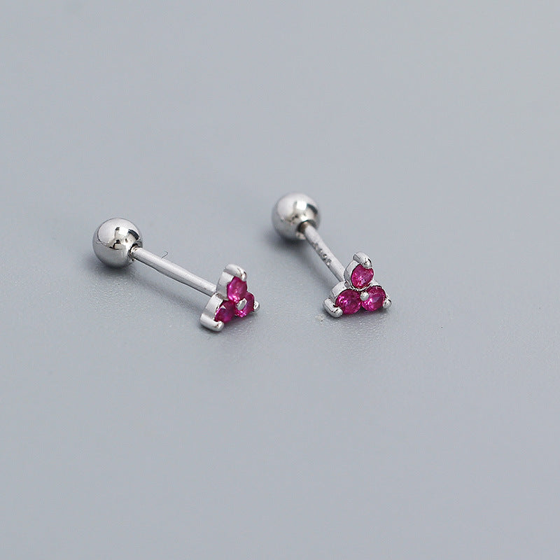 Clover Sier Colors Thread Ear Bone Earrings