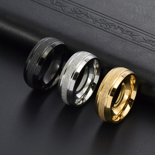 Women's & Men's Titanium Steel Roller Silicon Carbide High-grade Inner Arc Rings