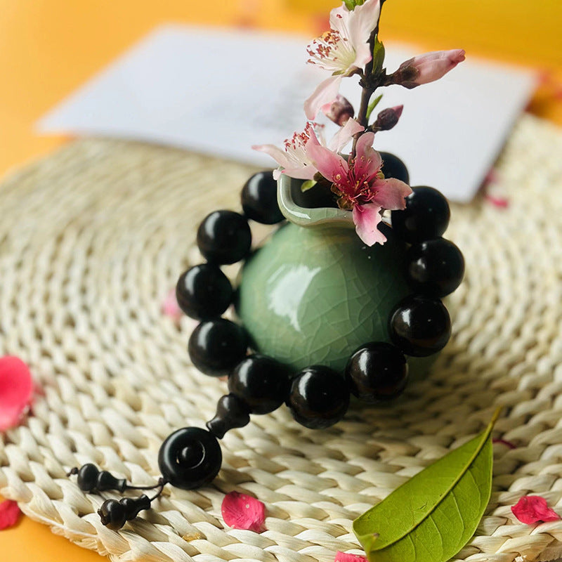 Ebony Beads African Purple Sandalwood Wooden Rosewood Crafts Buddha Bracelets