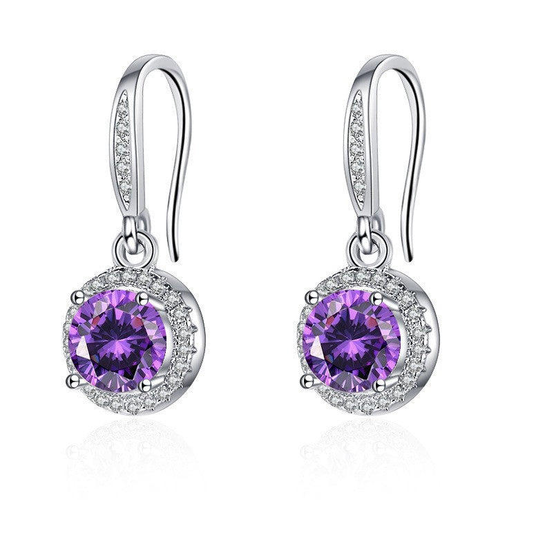 Moissanite Ear Female With Hearts Sterling Earrings