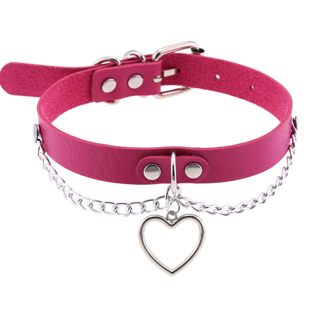 Heart-shaped Clavicle Classic Peach Heart Neck Band Collar