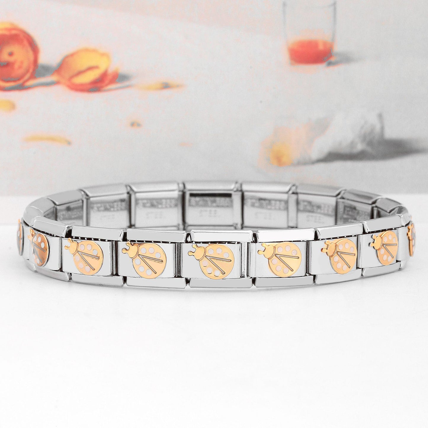 Butterfly Dragonfly Crown Gem Stainless Steel Elastic Bracelets