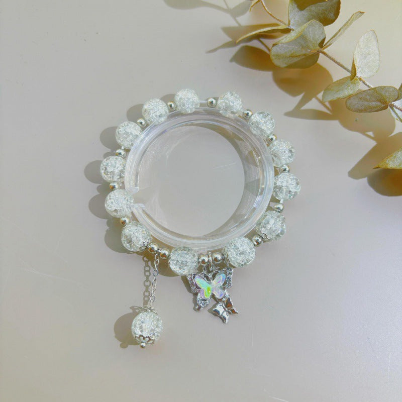 Two-color Lily White High-grade Crystal String Bracelets