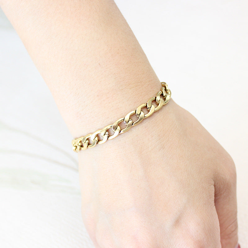 Stylish Good Texture Thick Chain Type Bracelets