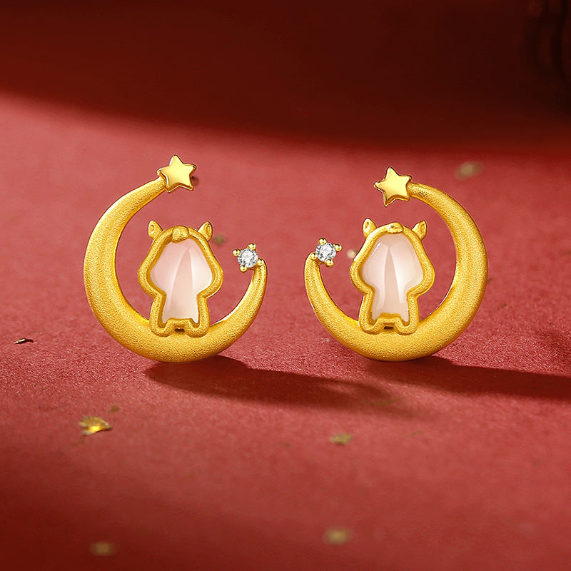 Sterling Sier National Fashion Chinese Zodiac Earrings