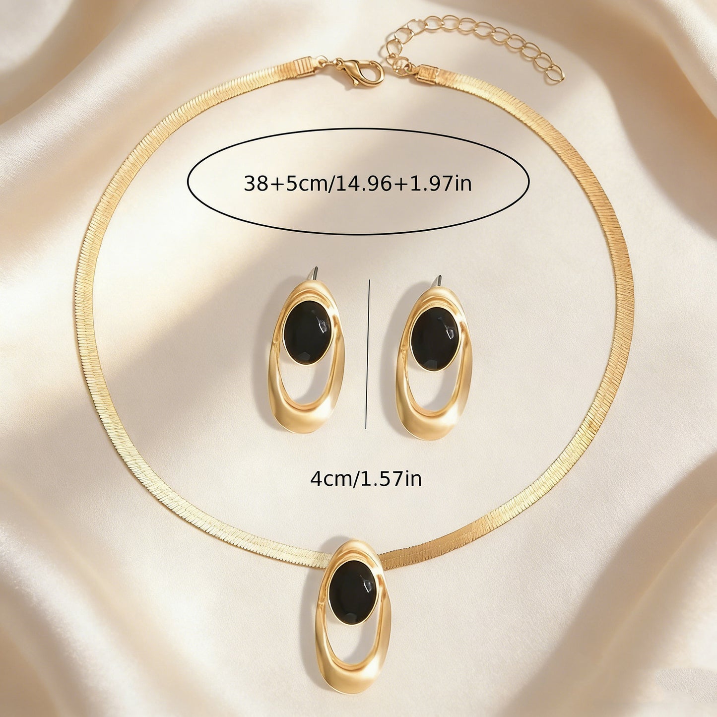 Fashion Simple Elegant Retro Oval Suit Style For Necklaces